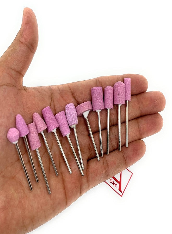 Aone Abrasive Mounted Stone Bur 2.3mm Set of 12 for Grinding, Polishing, Carving & Sanding in Metal, Wax, Plastic, Ceramic, Clay, etc for Dental, Jewellery Making, Model Making, Hobby Crafts DIY - Image 2